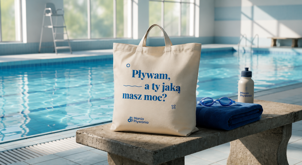 Sztuka reklamy – personalizowana torba reklamowa przy basenie