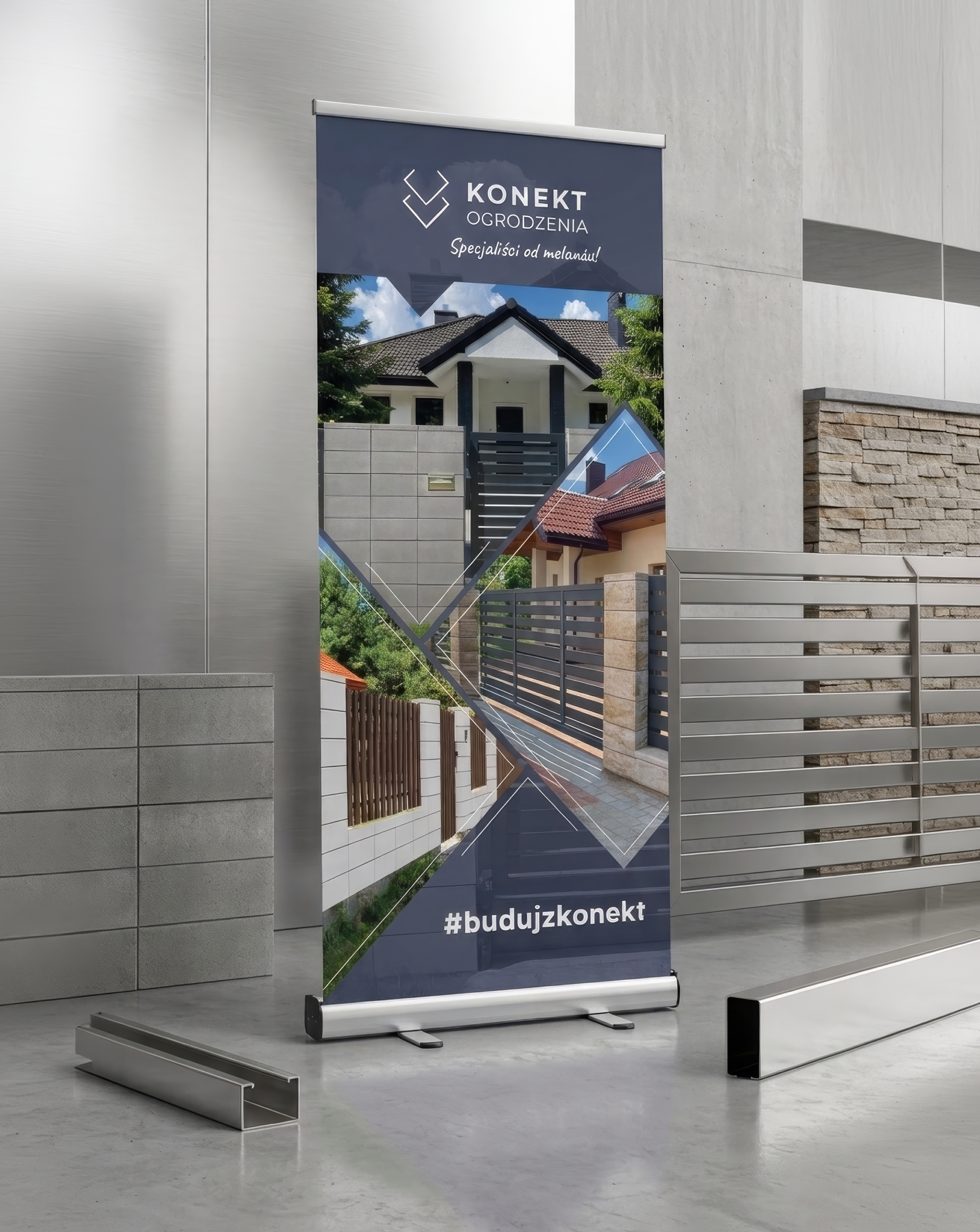 Elegancki roll-up reklamowy i nowoczesna sztuka reklamy