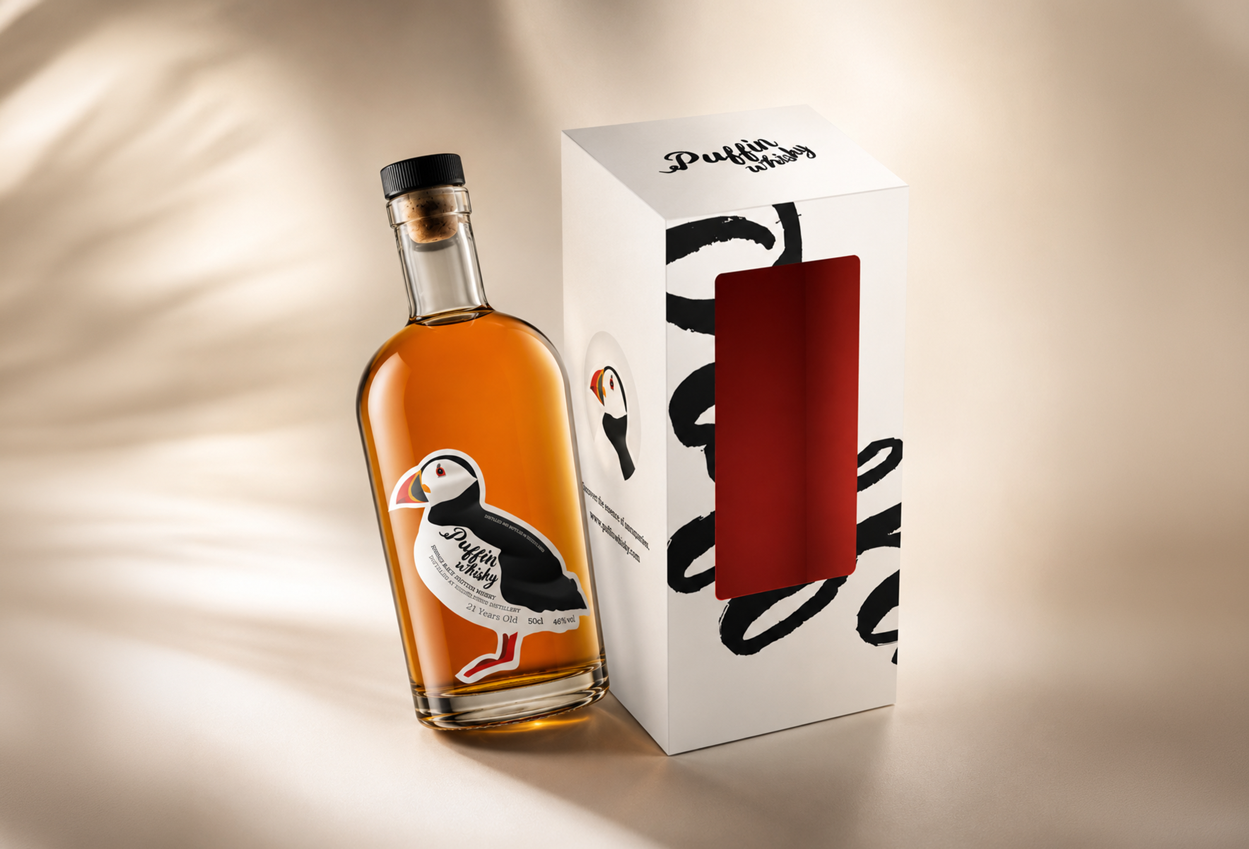 Elegancki projekt opakowania whisky jako sztuka reklamy