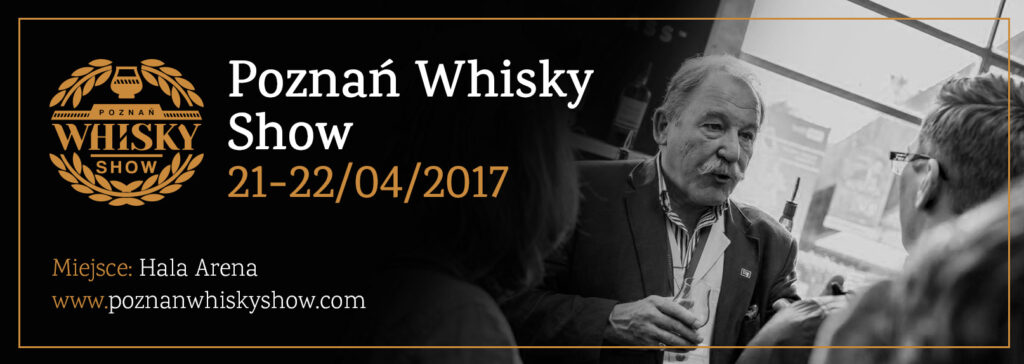 Elegancki baner Poznań Whisky Show jako sztuka reklamy